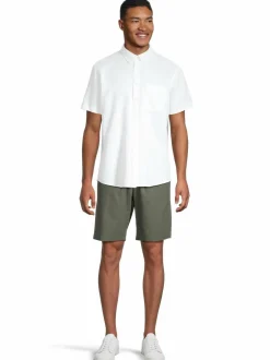 Taustin-puuvilla-pellavashortsit