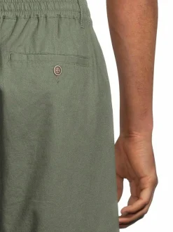 Taustin-puuvilla-pellavashortsit