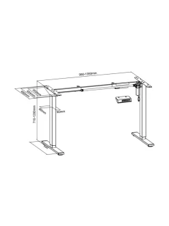 TC Desk Duo One sähköpöydänrunko - Valkoinen