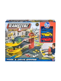 TEAMSTERZ Leikkisetti Pysäköi ja aja, 3 autoa