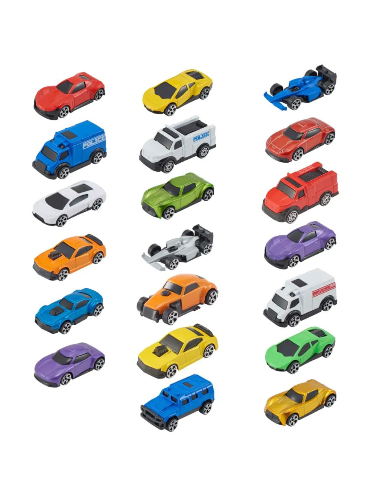 TEAMSTERZ Metalliautosetti, 7 cm, 20 kpl