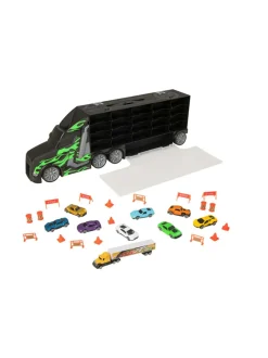 TEAMSTERZ Metro City Autonkuljetusauto ja 8 metalliautoa, 56 cm