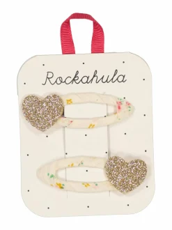 Tiny Blossom Glitter Heart -hiuspinnit 2 kpl