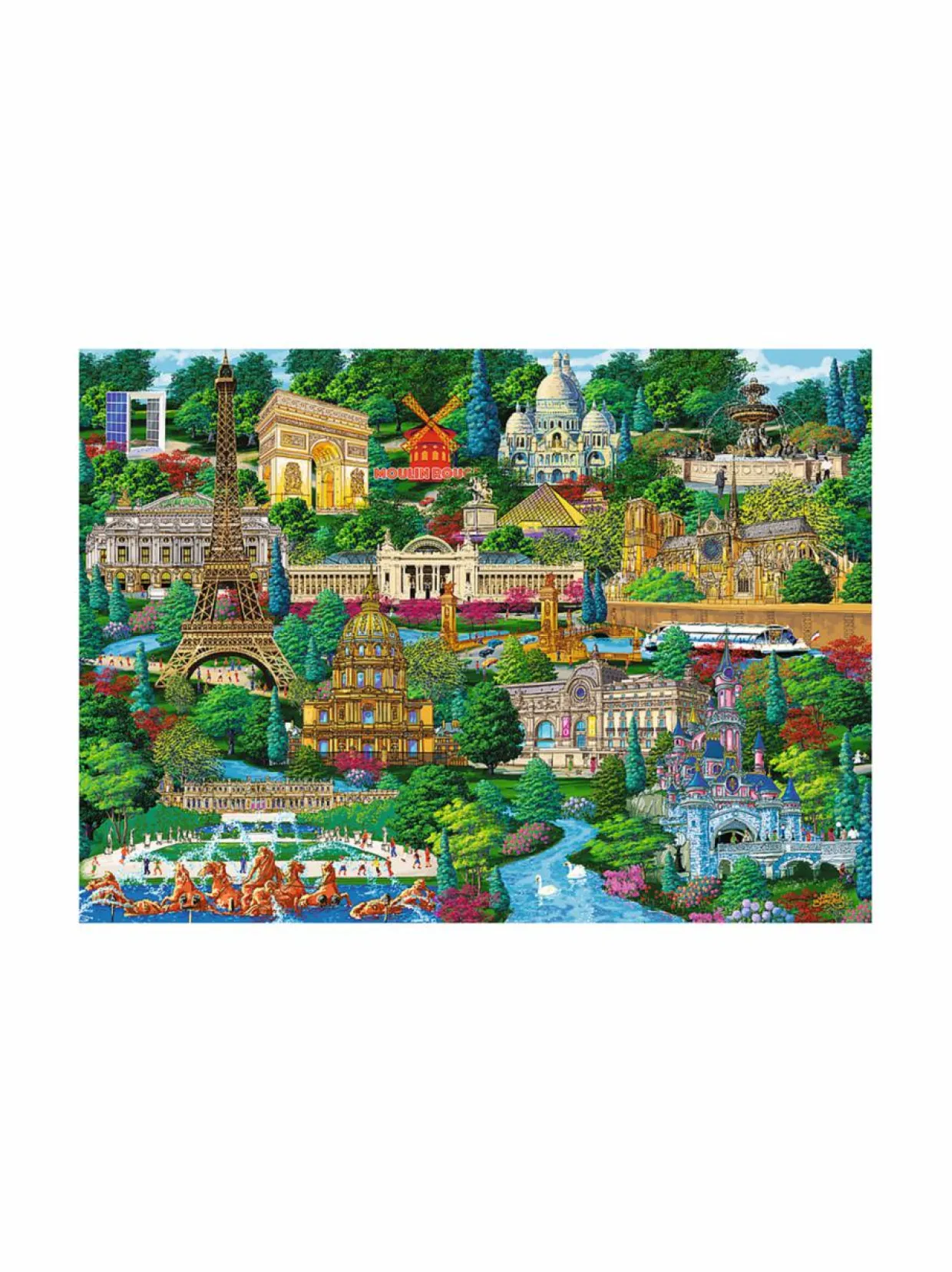 TREFL Puinen palapeli Ranskan kuuluisat paikat, 1000 palaa