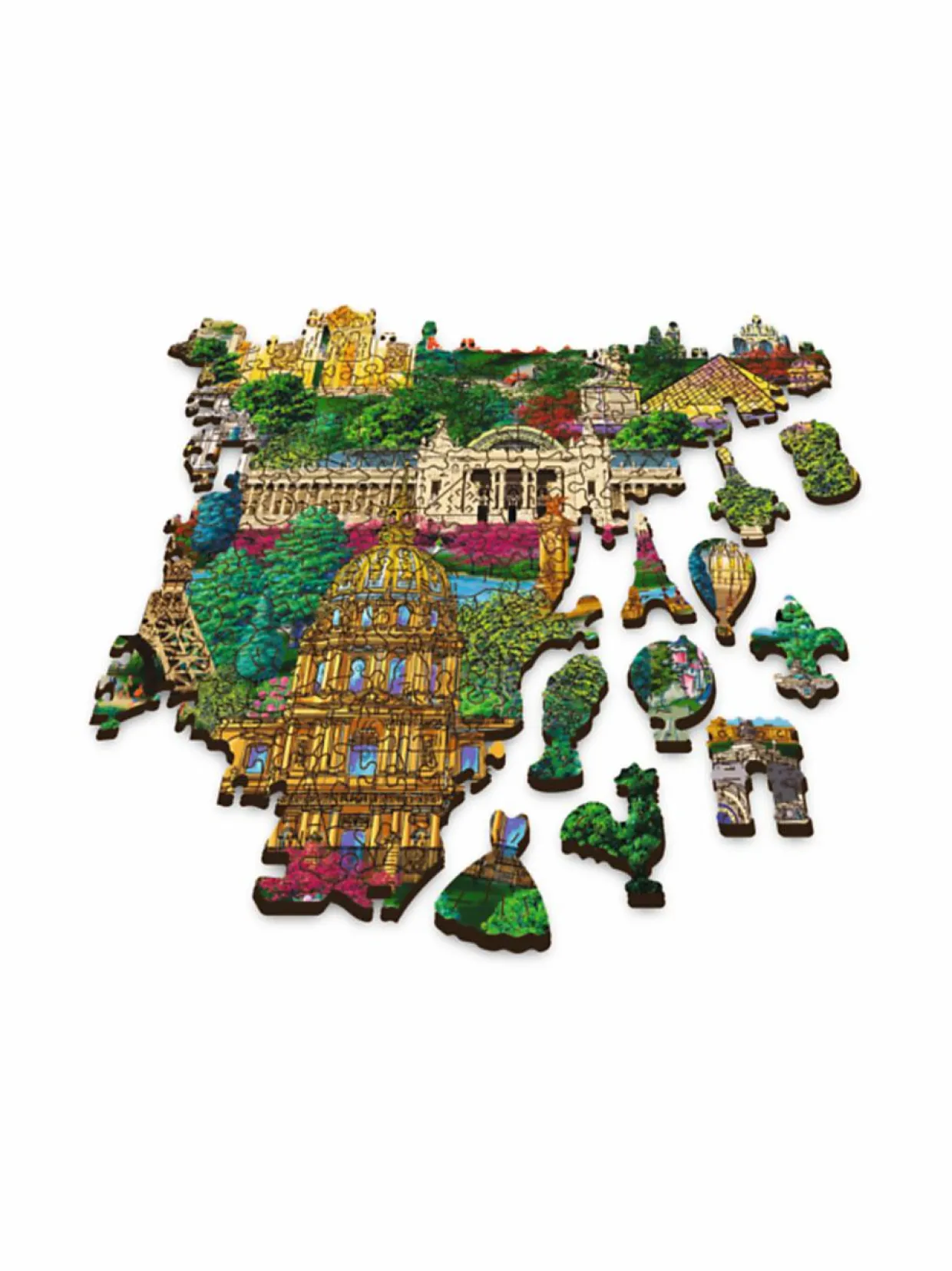 TREFL Puinen palapeli Ranskan kuuluisat paikat, 1000 palaa