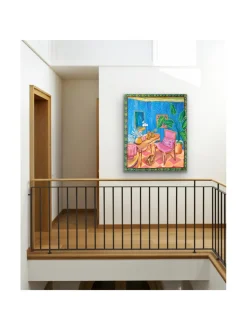 Unelmien olohuone, akryylimaalaus 100x80 cm, Pia Rydman