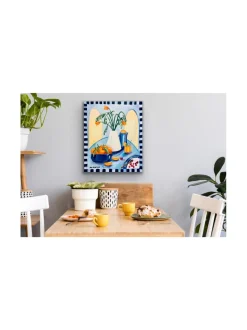 Välipala välimerellä, 73x60 cm, öljyvärimaalaus, Pia Rydman