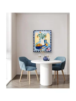 Välipala välimerellä, 73x60 cm, öljyvärimaalaus, Pia Rydman