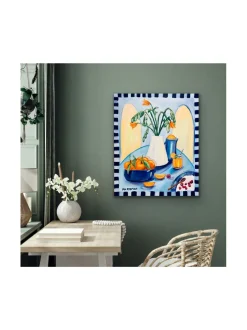 Välipala välimerellä, 73x60 cm, öljyvärimaalaus, Pia Rydman