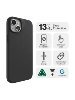 Zagg Manhattan Snap - musta suojakuori iPhone 15 Plus/14 Plus